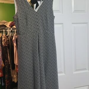 Elegant Black and White Patterned Dress